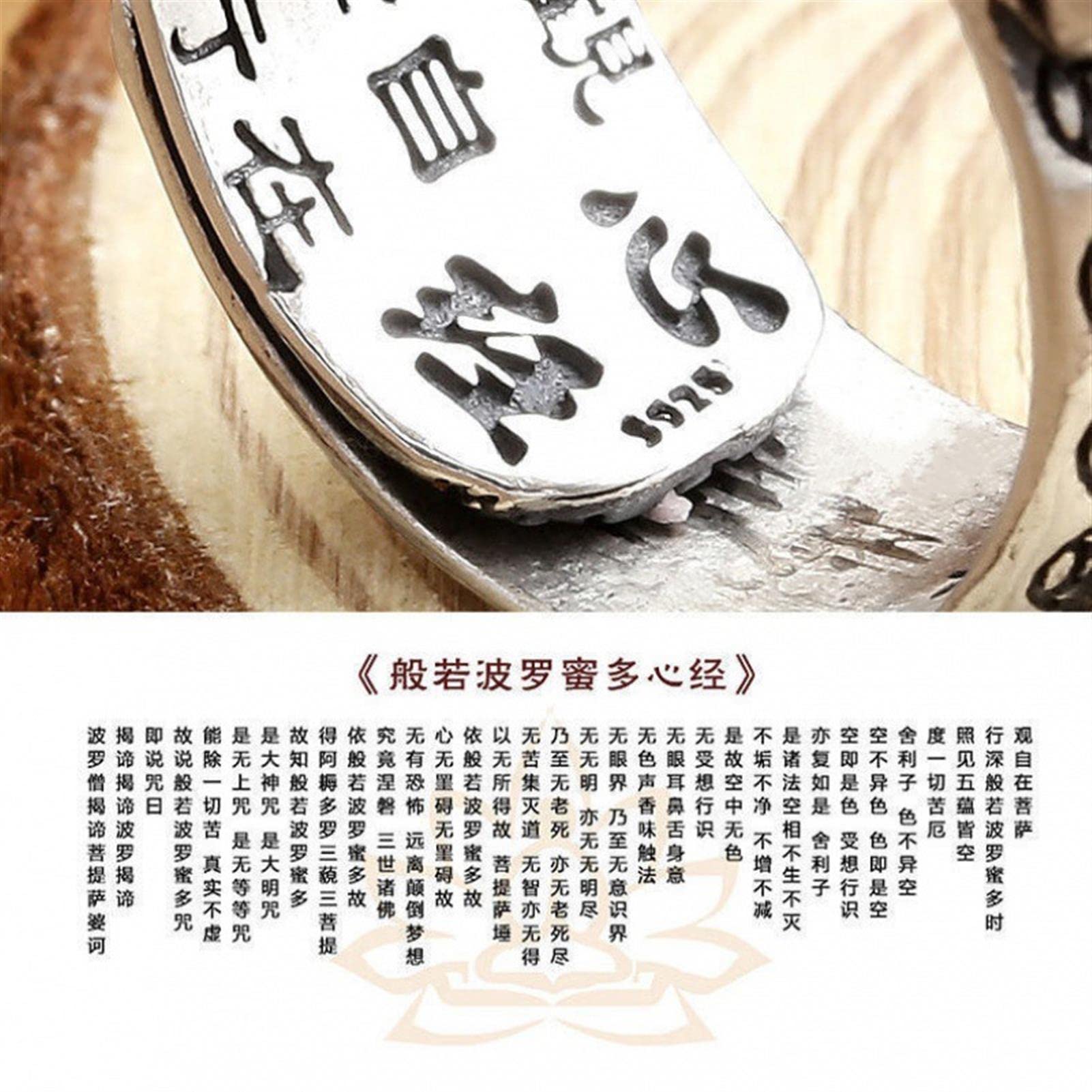 Männer Frauen Ring s925 Sterling Silber Viel Glück feng Shui Pixiu Amulett Mantra Ring mit Granat Geschenk für Mutter und Vater