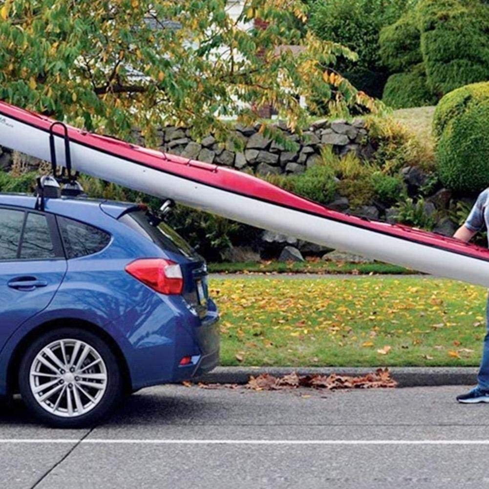Kajakhalter Kanuhalterung Kanu Halterung Halter Roller Ladehilfe, Aluminium + Schaum, Saugbootrolle Kanu Halterung Halter Roller Ladehilfe, für die meisten Auto SUV