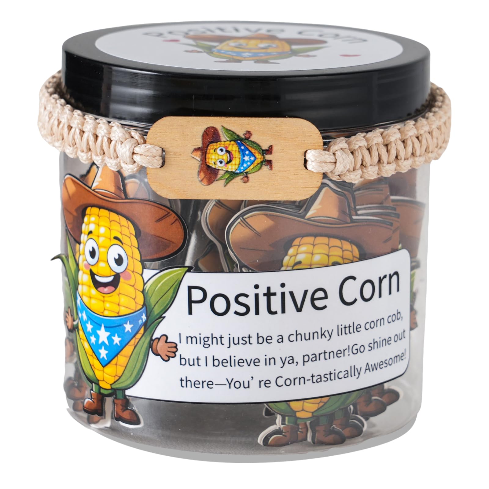 Cartes positives de motivation maïs de cowboy, idée cadeau réconfortant pour vos amis