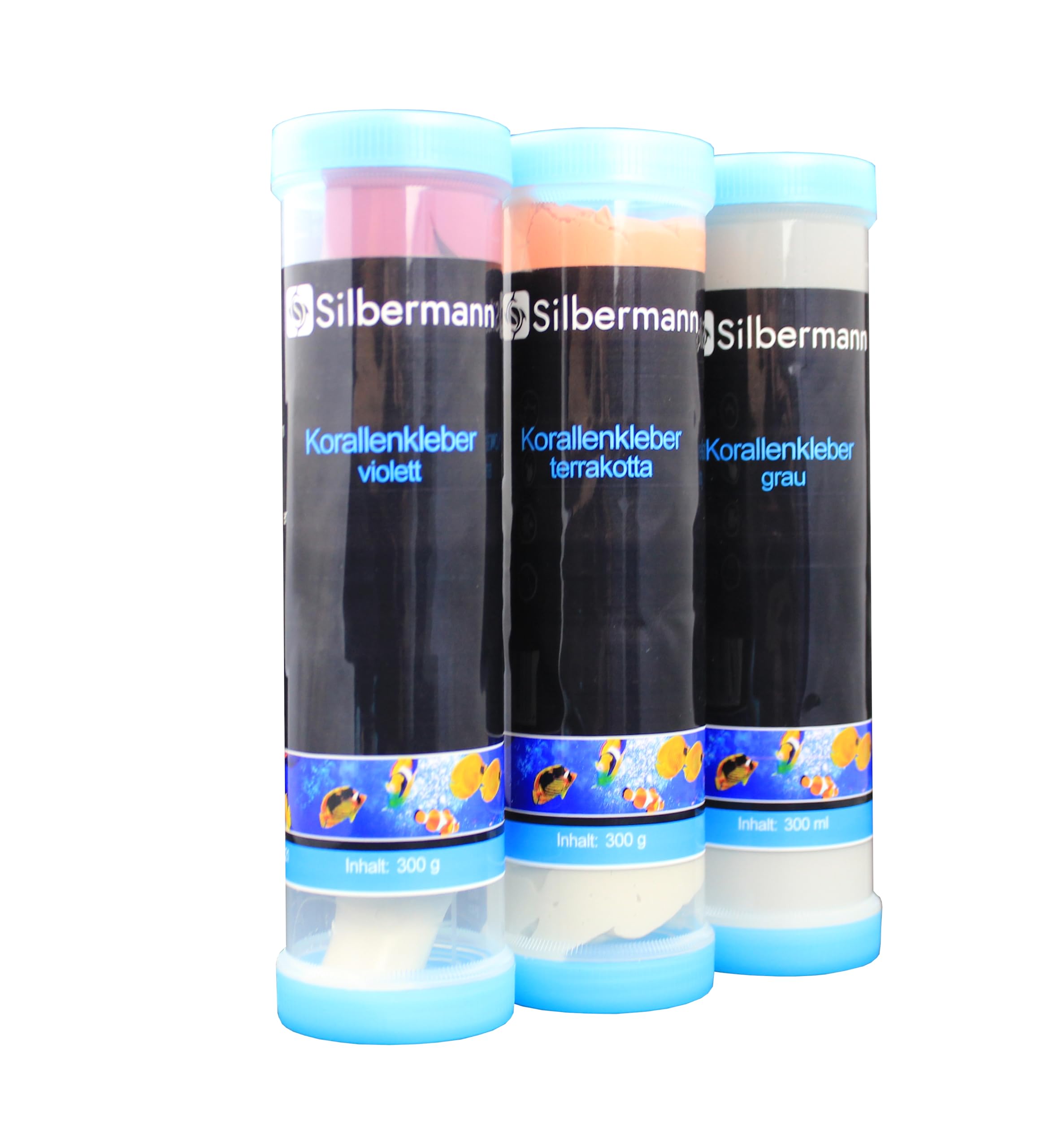 Silbermann Korallenkleber, Ablegerkleber, klebt Korallen auch unter Wasser, Größen (300 g, violett)