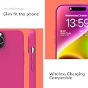 YATWIN Silicone Back Case for iPhone 14 Pro Max, Soft-Touch Phone Back Cover for Apple iPhone 14 Pro Max - Magenta gallery image