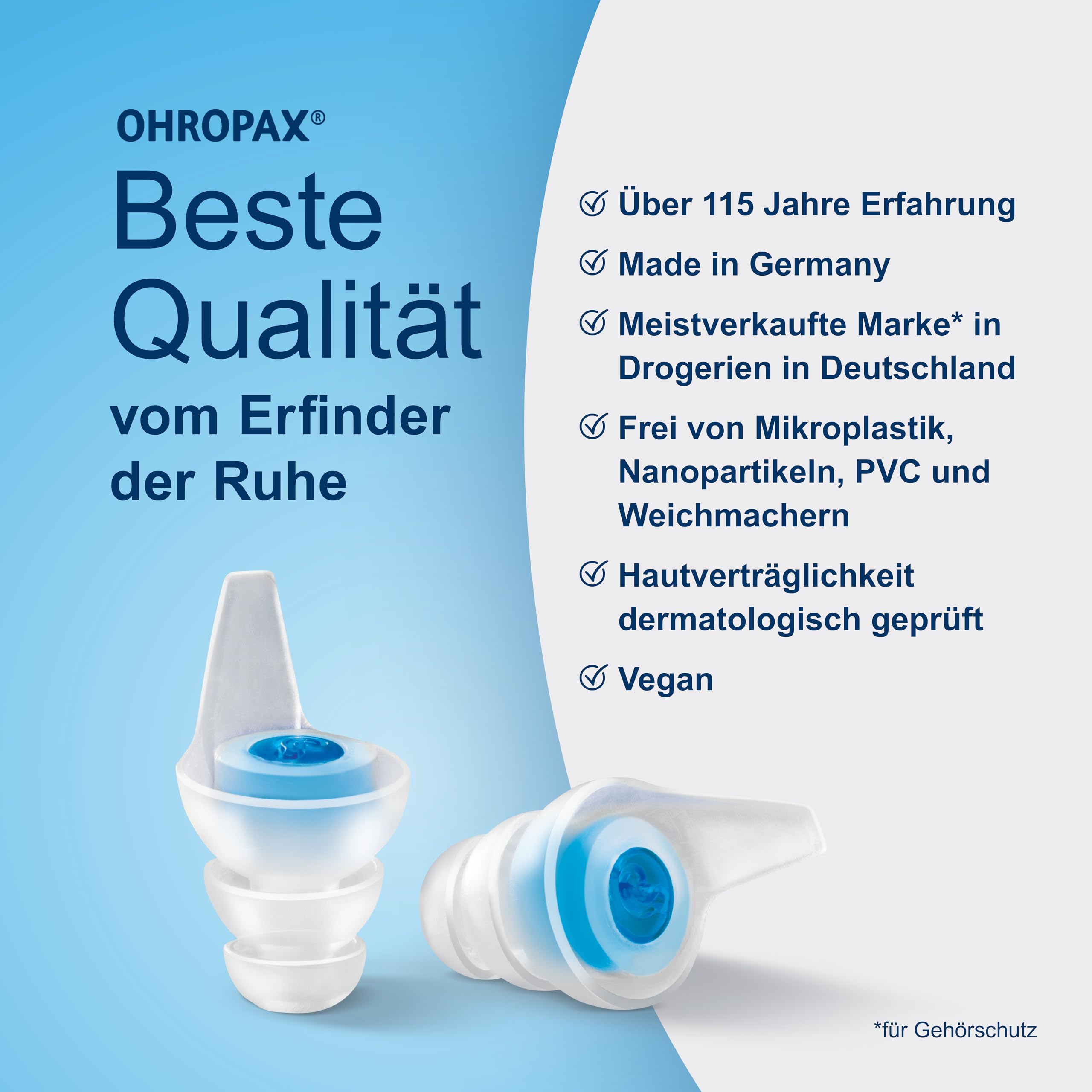 OHROPAX Travel zatyczki do uszu – opatentowany specjalny filtr – reguluje wyrównanie ciśnienia – wartość izolacji akustycznej SNR 16 dB – do podróży i latania – 1 para zatyczek z wbudowanym filtrem +