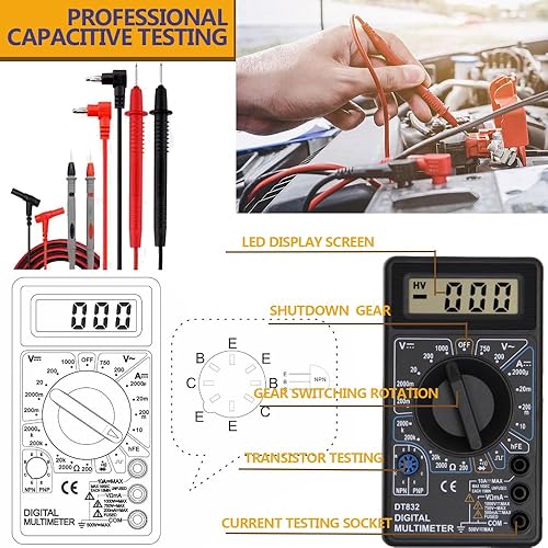 Miniatura 5 de LEATBUY Juego de crimpadoras CAT5 CAT6 RJ45, herramienta de crimpado Cat5e, 50 conectores, 50 cubiertas, probador de cables LAN de red, pelacables