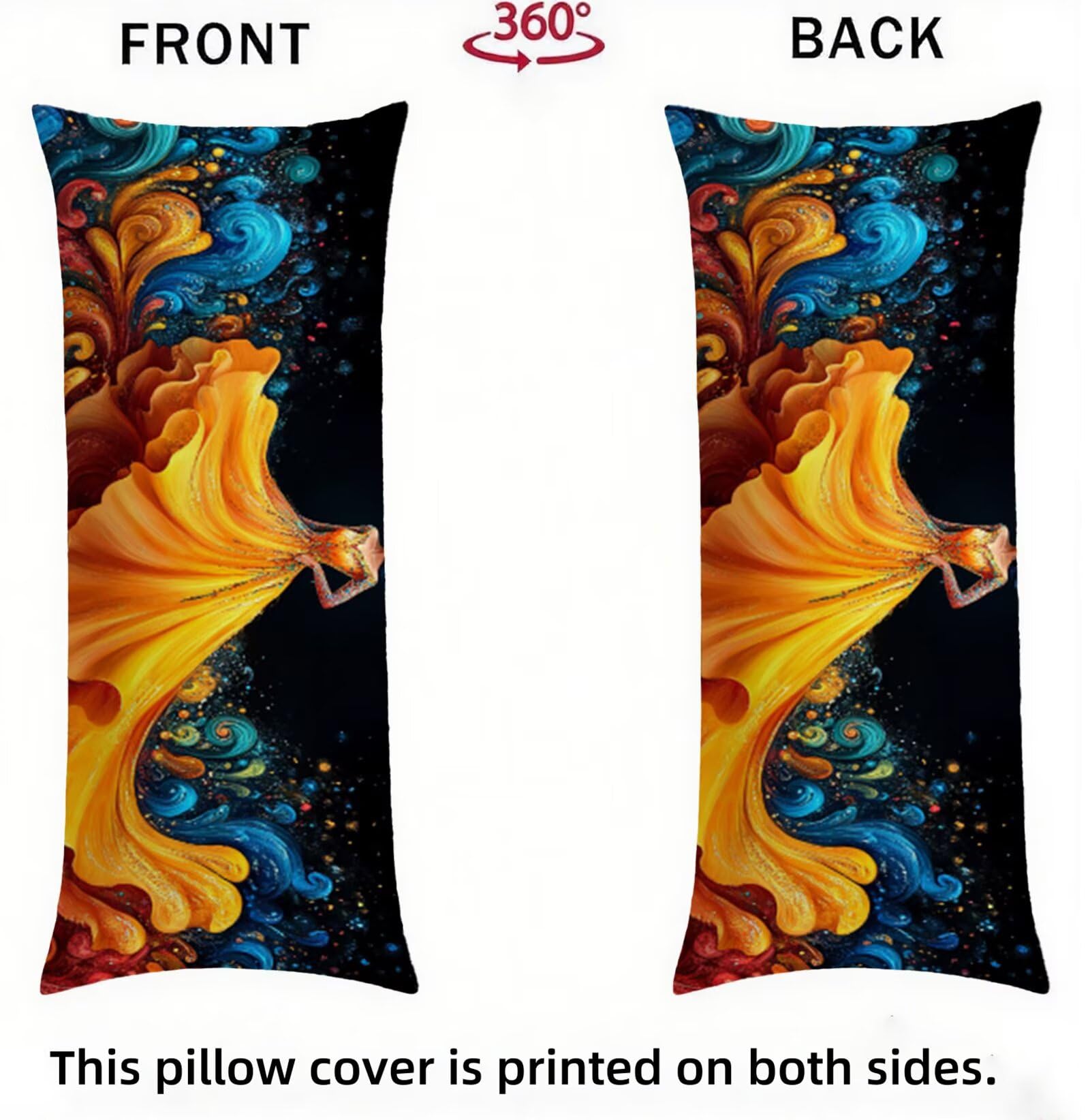 Seitenschläferkissen Bezug 60 x 180 cm Farbe Seitenschläferkissen mit Unsichtbarem Reißverschluss, Samt Atmungsaktiv und Weich Schwangerschaftskissen Body Pillow Frau, für Deko Wohnzimmer Sofa R-600