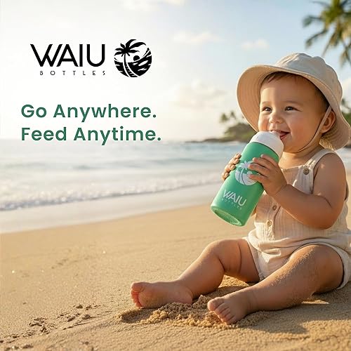 Miniatura 9 de Versátil biberón aislado Waiu, tamaños de 4 onzas y 6 onzas, mantiene las bebidas calientes durante 8 horas, frías durante 24 horas, sin BPA, varios