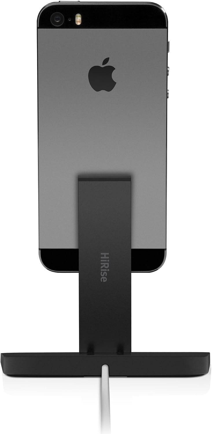 Twelve South HiRise for iPhone/iPad, Black | Adjustable Charging Stand, Requires Apple Lightning Cable