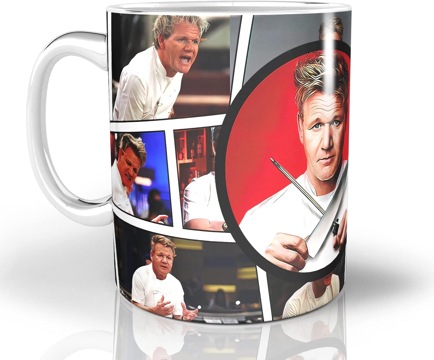 Amazon.com: Alualoo White Ceramic 11 Oz Mugs Gordon Friends Ramsay ...