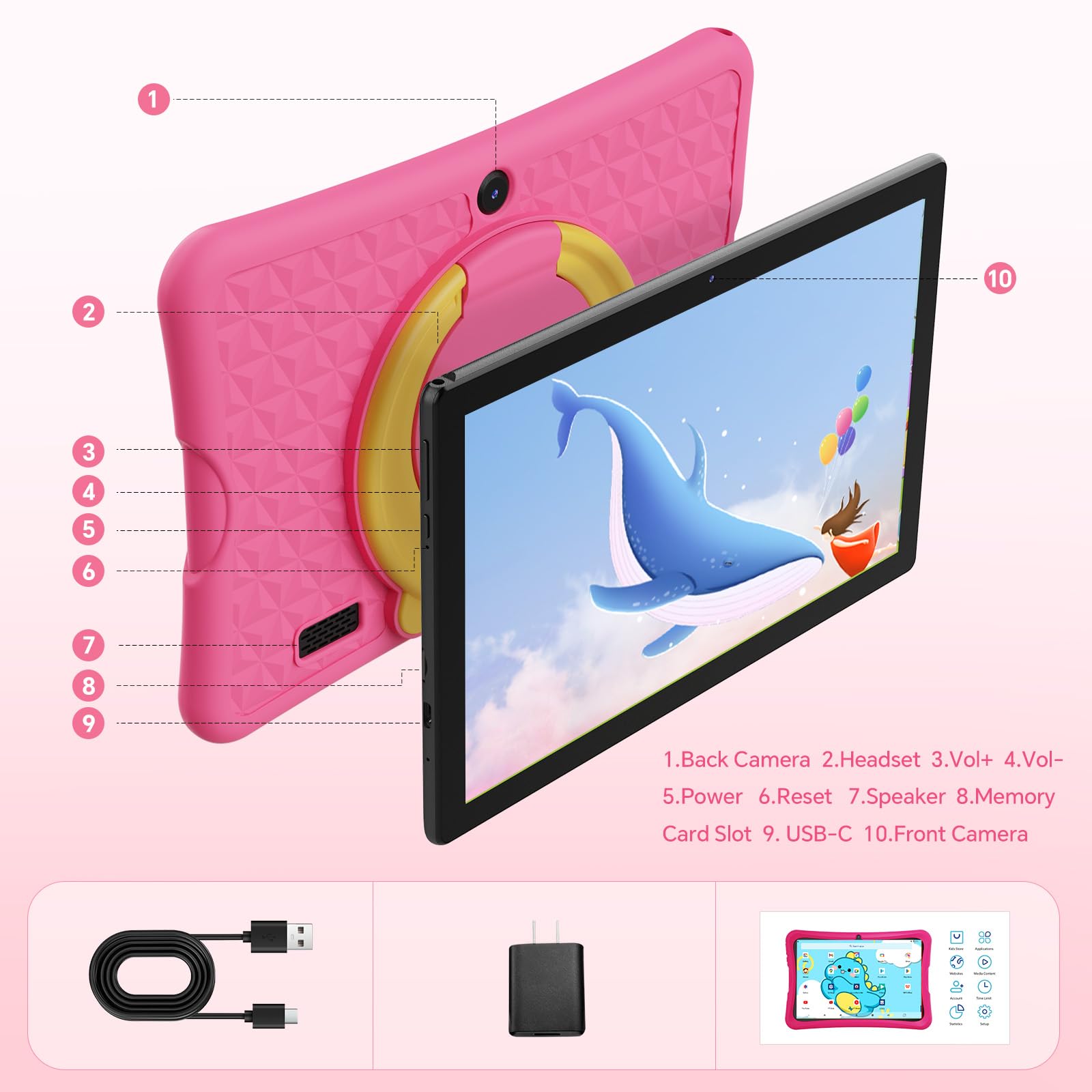 子供向け タブレット 10.1インチ キッズ タブレット Android15 Amazon.co.jp: 10.1インチキッズタブレット対象年齢8~15歳、Android 15