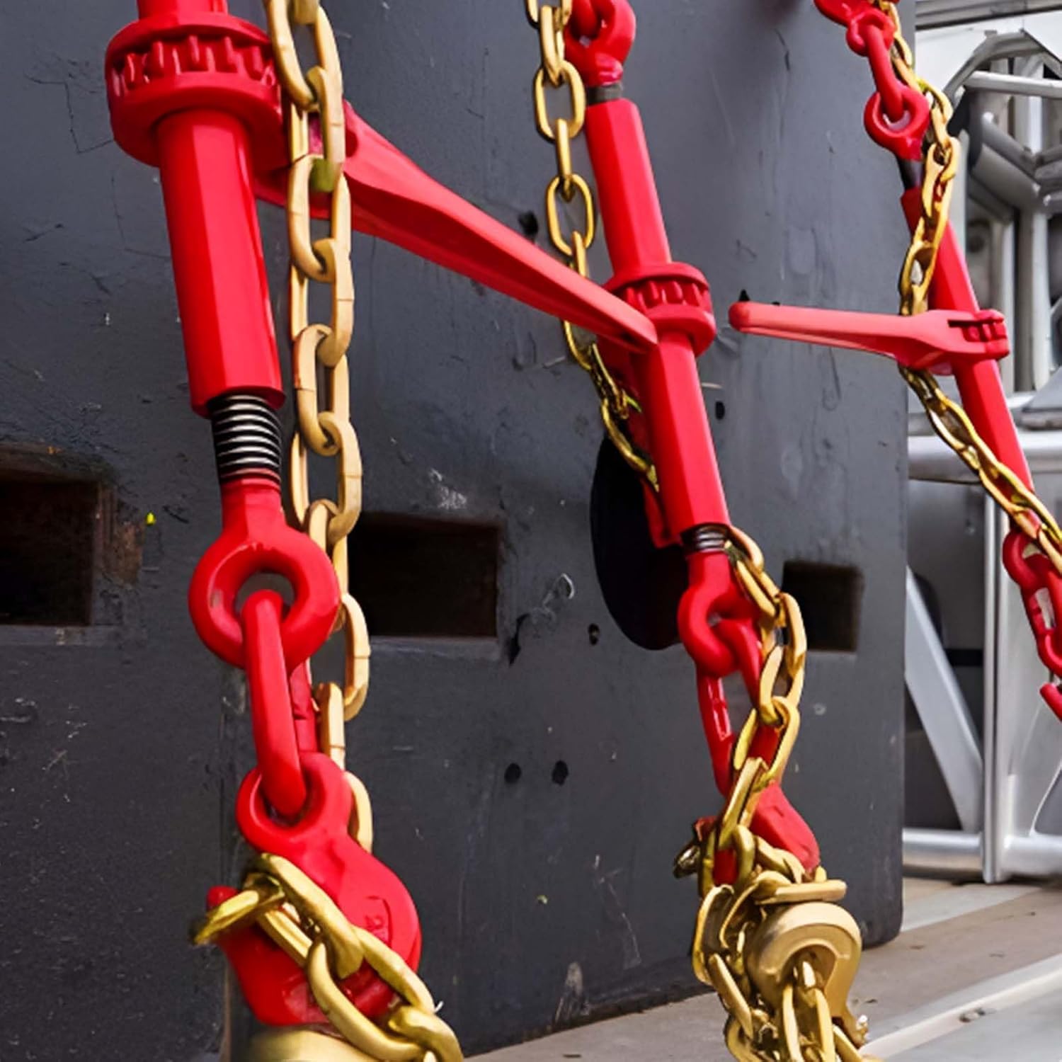 G80 Transport Binder Chain 1/4 Inch x 10 Feet, Equipped with G80 Chain Grab Hook, Grade 80 Tow with Hooks, 3,300 lbs Working Load Limit Trailer Safety Chains for 5/16" Ratchet Binder, Towing - Image 7