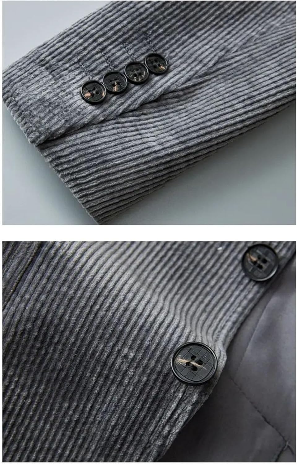 Men's Corduroy Suit Jacket Striped Retro Long sleeves Business Slim Fit Handsome Casual Coats