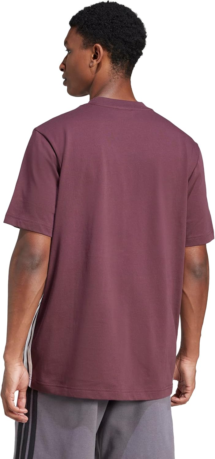 Adidas Mens Essentials Single Jersey 3-Stripes T-Shirt - Image 3