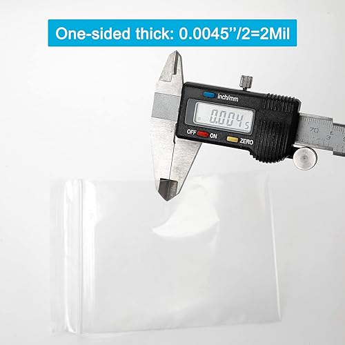 Miniatura 4 de 2 x 3 pulgadas, paquete de 200 bolsas pequeñas con cremallera de polietileno transparente, bolsas de plástico resellables para joyas, cuentas,