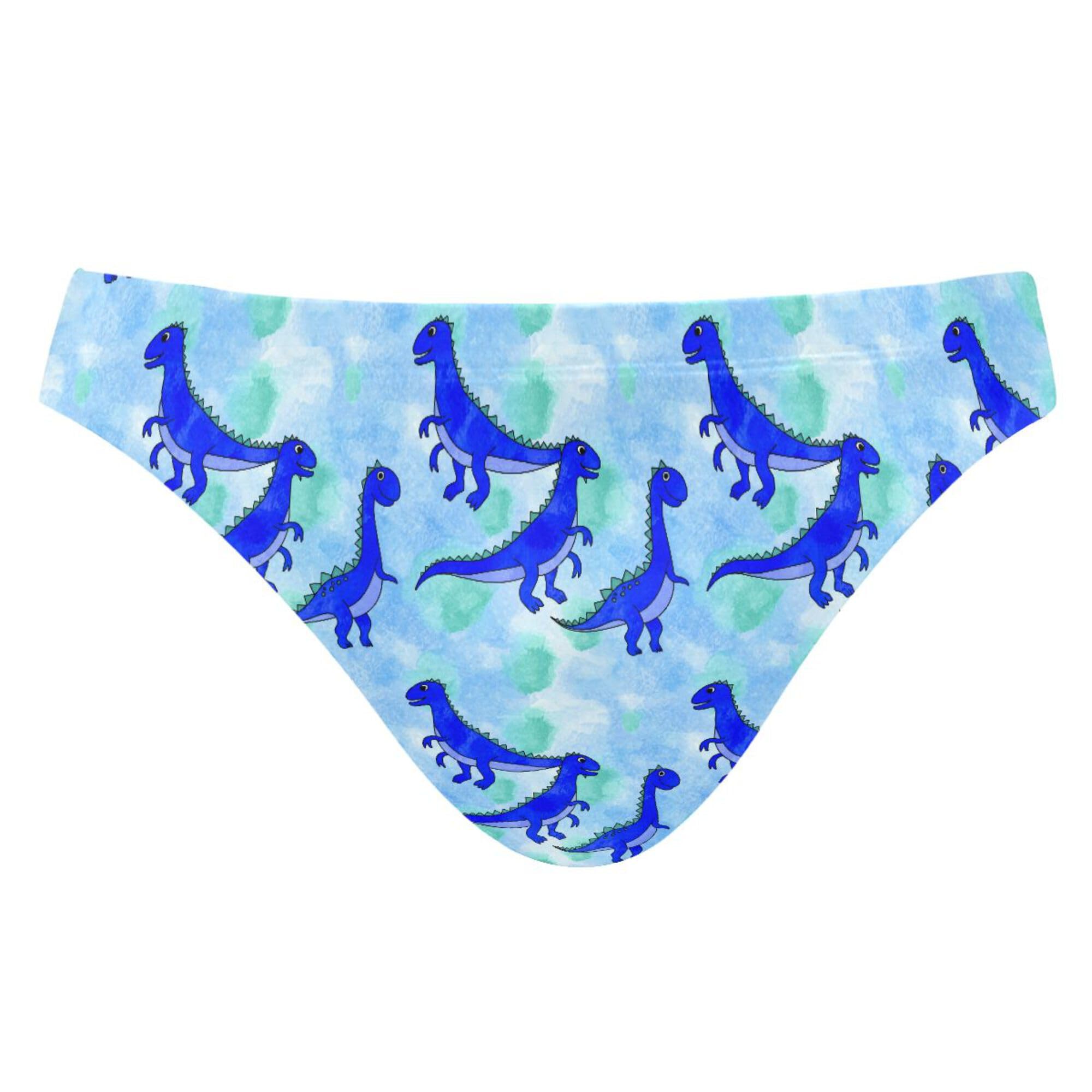 Mens Swim Briefs Cute Dinosaur Swimwear Bikini Swimsuit XL B0404079