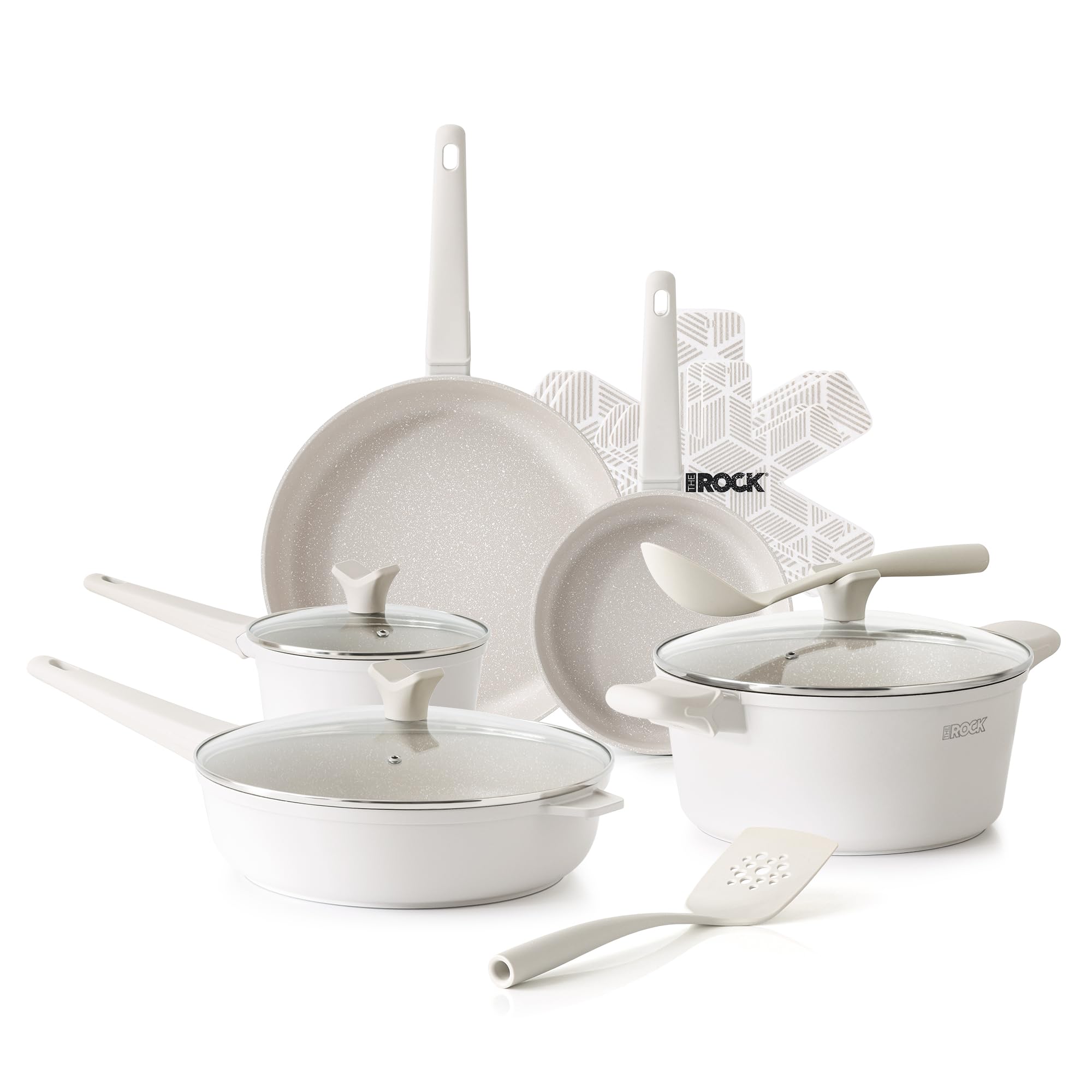 THE ROCK SOHO 15Pcs Ceramic Cookware Set