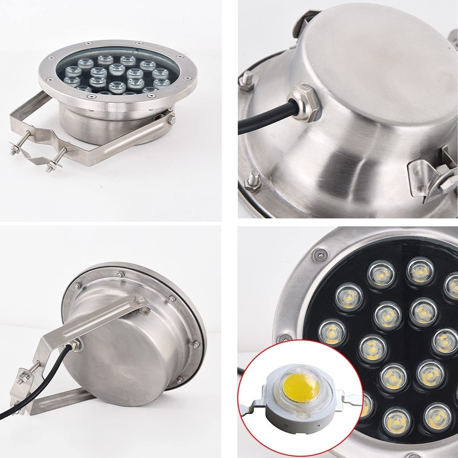 Zanurzalne światła LED - IP68 wodoodporny 12 V zewnętrzny reflektor do wody i fontann