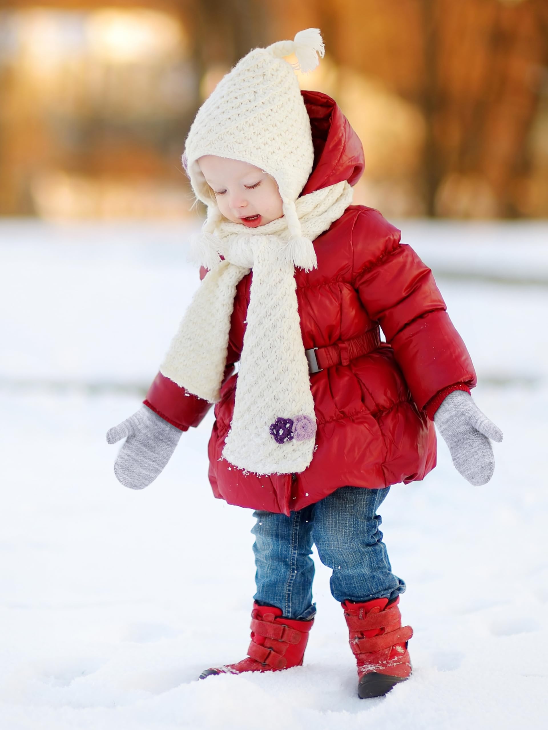 Glooarm 6 paia di guanti invernali per bambini, guanti magici lavorati a maglia, per ragazzi e ragazze