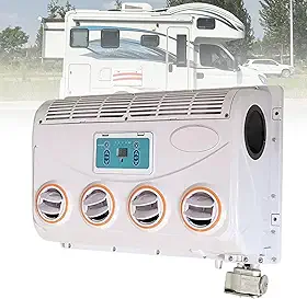 Ar-condicionado Automotivo 12/24V DC – 390 CFM, 3800 Rpm, Ventilador De 5 Velocidades, Filtro De Poeira, Inversor Inteligente, Saída De Ar Giratória De 360° | Para Motorhome E Motorhome,24v
