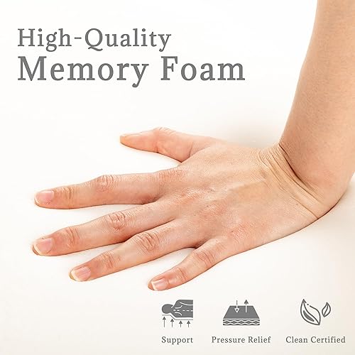 Miniatura 4 de urnexttour Almohada cúbica de espuma viscoelástica para personas que duermen de lado, almohada cervical ajustable para el cuello cervical para