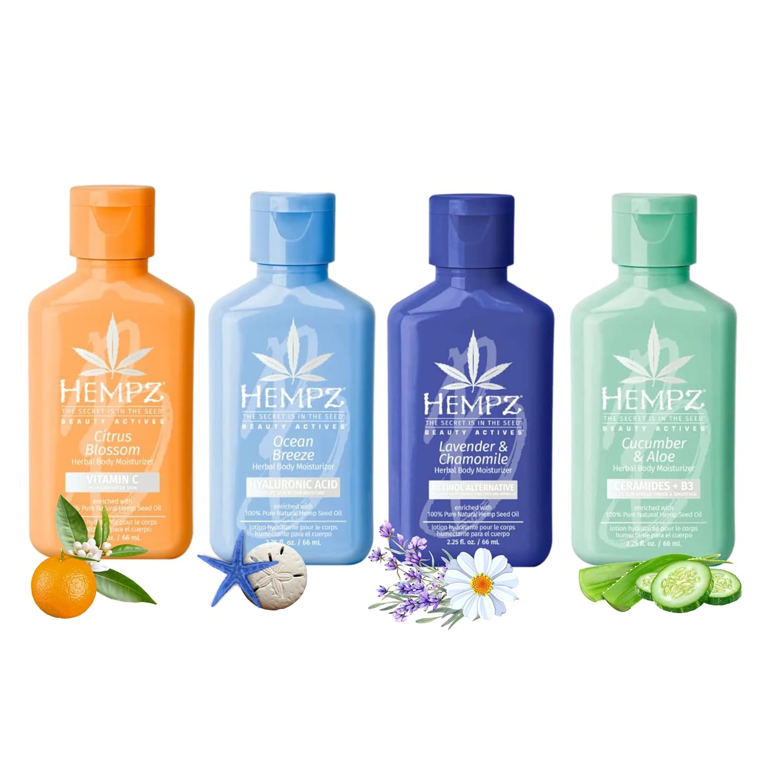 Hempz Body Lotion Beauty Boss Mini Lotion Set of 4