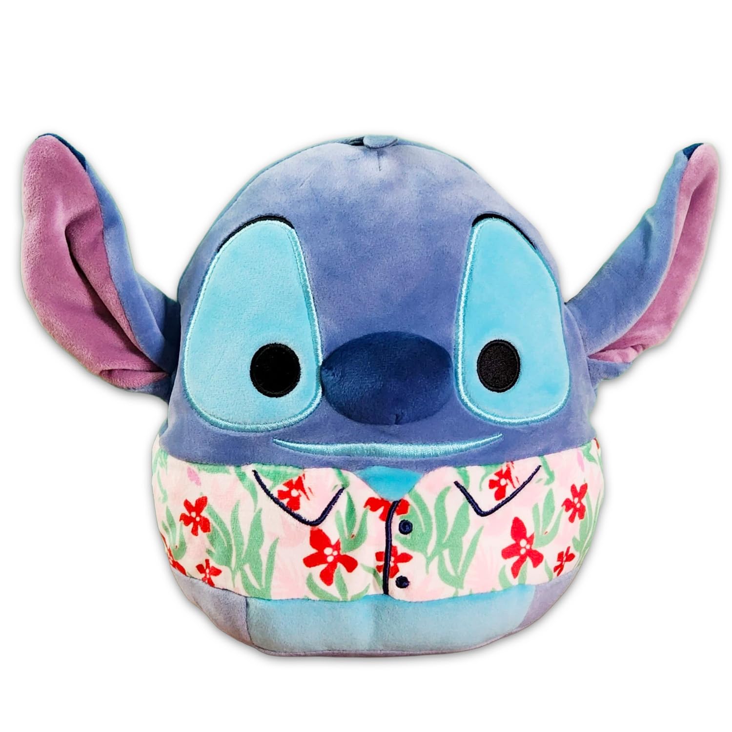 Stitch Squishmallows Throw Pillow Pack - 8" Squishmallows Plush Pillows Featuring Stitch in Hawaiian Shirt | 8" Disney Bedroom Decor Set