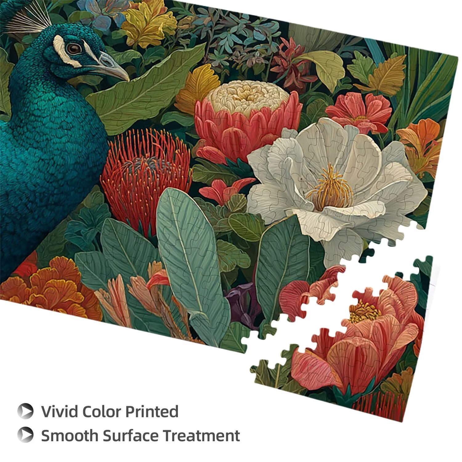 Puzzle para Adultos 1692 Piezas, Pavo Real Puzzle, Difícil, Desafiante, Rompecabezas Encajan Perfectamente, Letras en la Parte Posterior, sin Polvo, Regalo para Personas Mayores (179x31cm) v-607