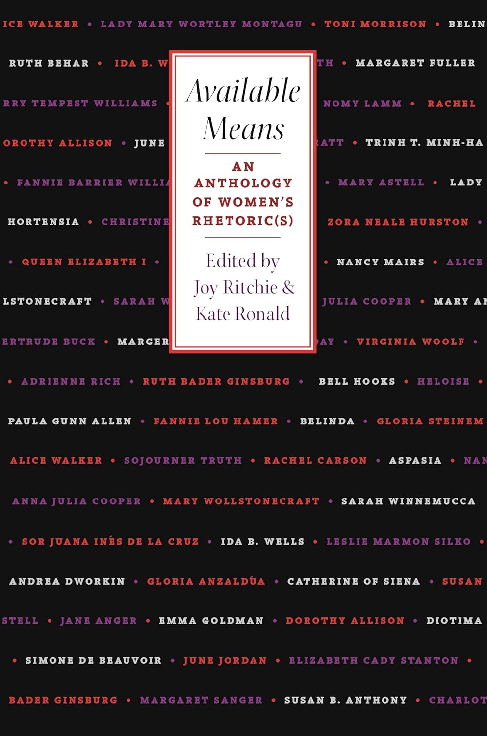 Available Means: An Anthology Of Women's Rhetoric(s) (Composition, Literacy, and Culture Book 163)      1st Edition, Kindle Edition