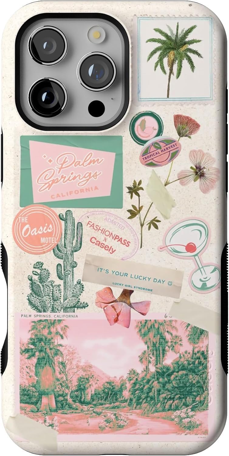 Casely iPhone 16 Pro Case | Vintage Vacay | FashionPass | Compatible with MagSafe | Bold Protective Design