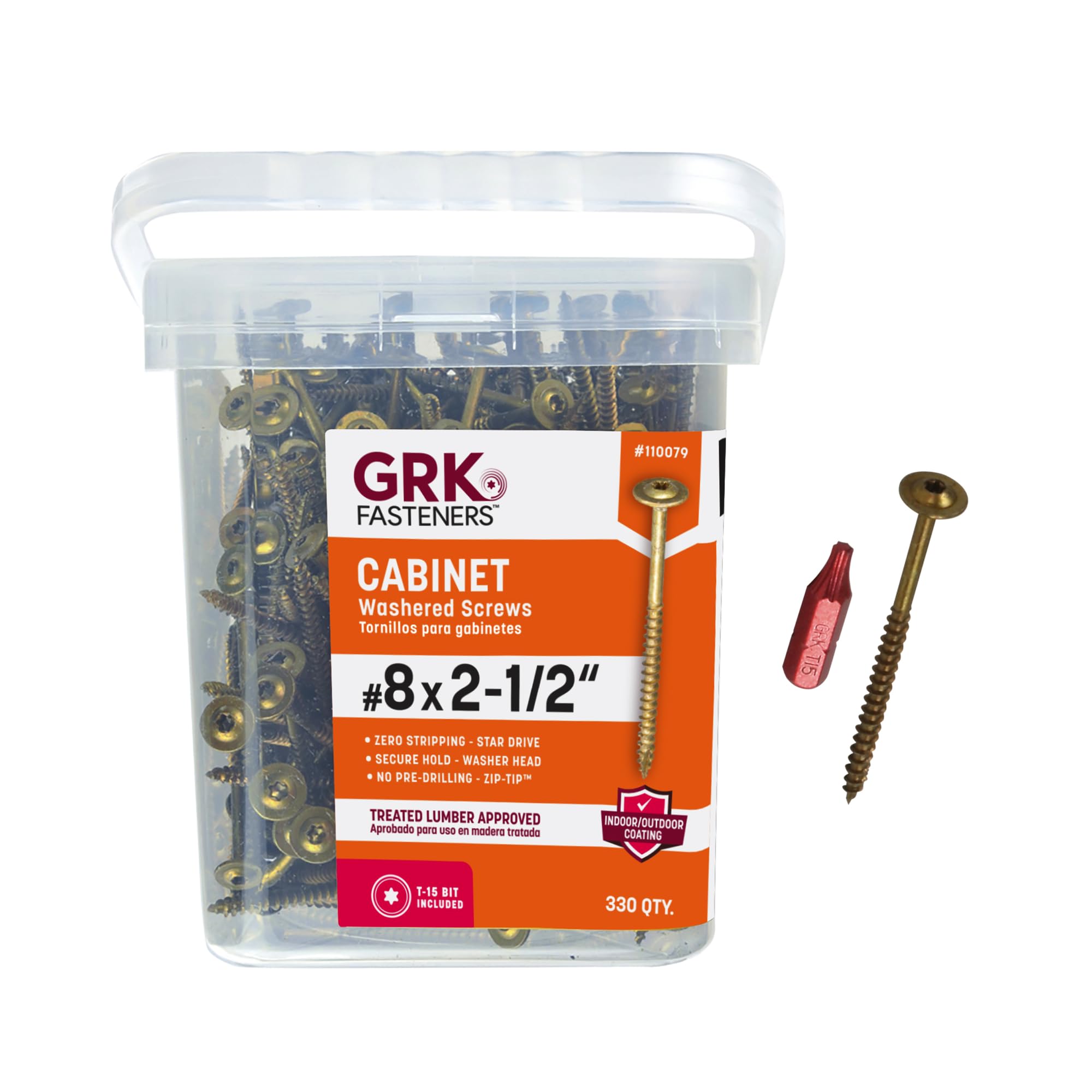GRK 110079#8 x 5,7 cm niskoprofilowe śruby do szafki™ 330 sztuk