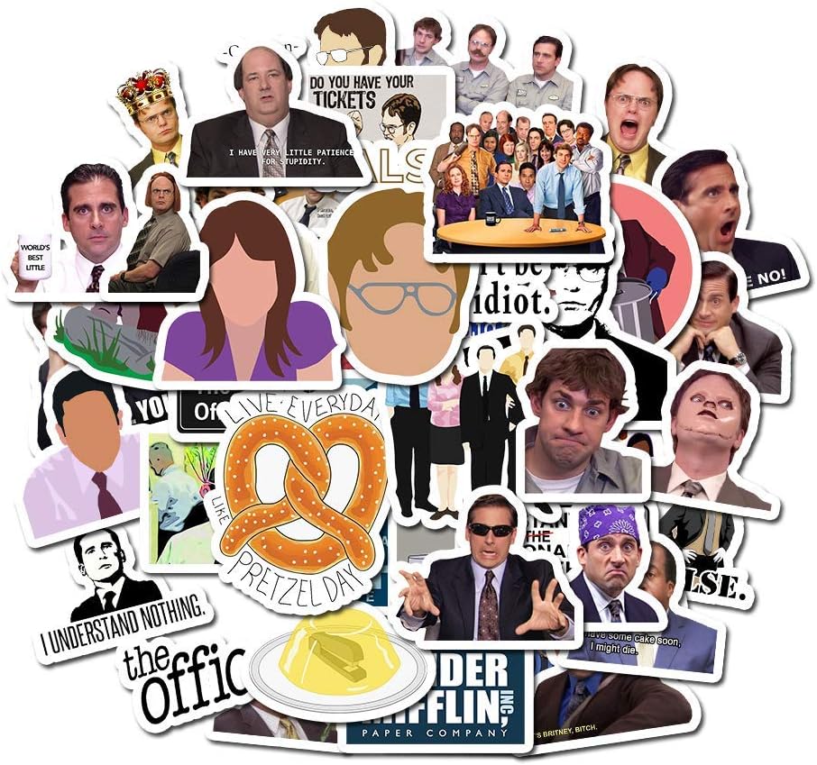 The Office Merchandise Stickers 50 Pcs The Computer Stickers The Office Stickers for Water Bottles, Micheal Scott, Funny Laptop Decals, Hydro Flask Stickers