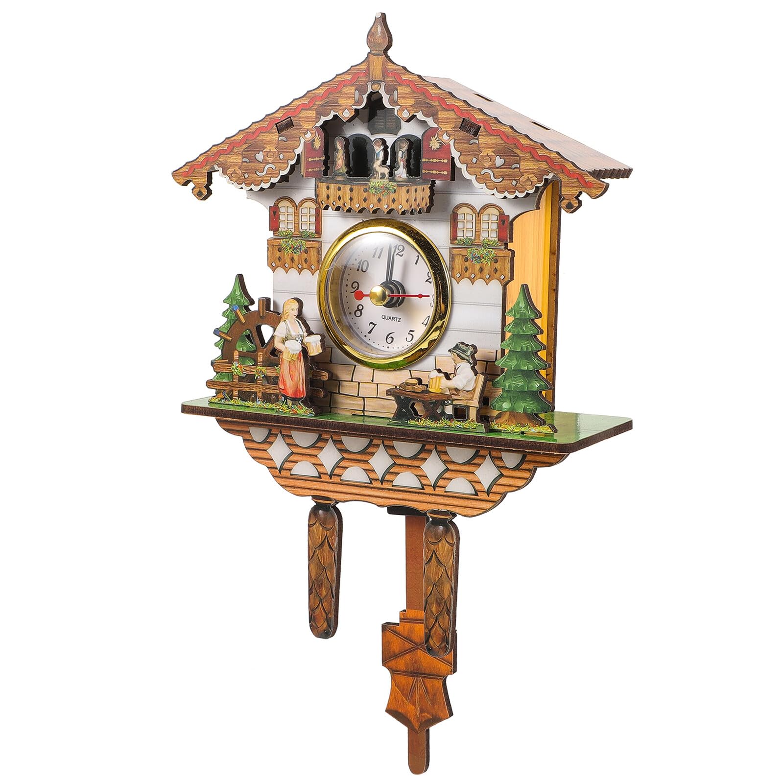 Coucou mural décoratif vintage en bois : l'horloge précise pour votre salon