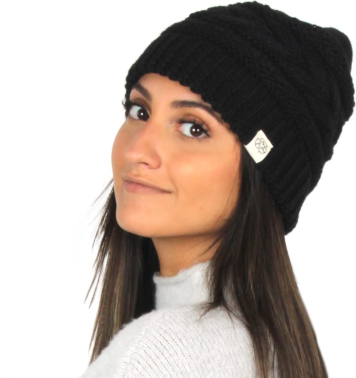 David & Young Sustainable Recycled Fashion Beanie - Unisex Cozy Fashion Hat Made from 100% Recycled Yarn - Image 2