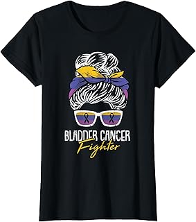 Bladder Cancer Fighter Awareness Ribbon Survivor Warrior T-Shirt