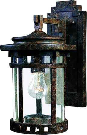 One Light Sienna Seedy Glass Wall Lantern