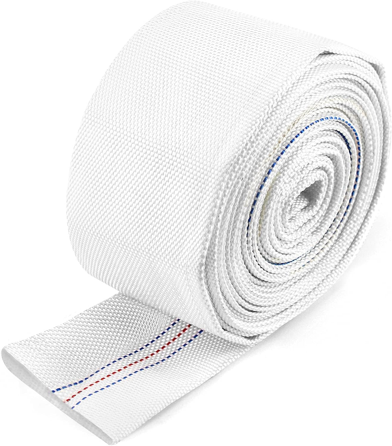 QWORK Backwash Hose, 2" ID x 30 FT Flexible Discharge Fire Hose, Lightweight Polyester Flat Water Hose, Sump Pump Hoses Drain Hose for Outdoor Lawn Garden Park Car Cleaning Pool