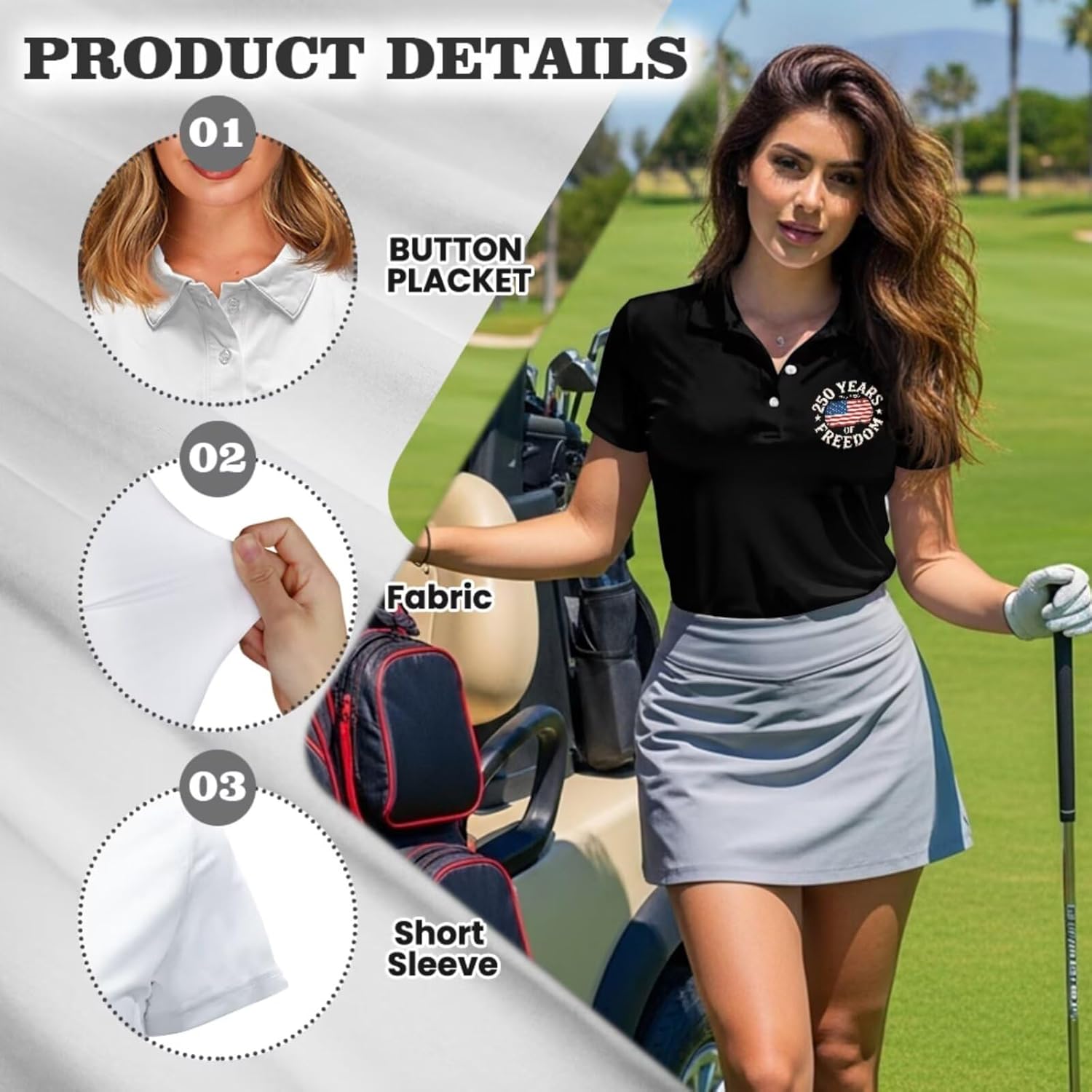 2 Piece Womens Workout Set with Open Top Sun Visor Hat for Women and Quick Dry Short Sleeve Golf Shirt Women