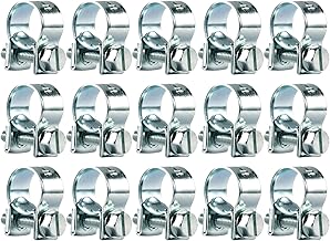 Pack of 15 Joint Bolt Clamps Strong Clamps Hose Clamps 11-13 mm Clamping Jaw Clamp Band Clamp Pipe Clamps Small Hose Clamps for Mini Fuel Line Petrol Pipe Exhaust Pipe