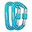 Outmate 12kN 3.2x2 Heavy-Duty Carabiner Clips - Durable, Lightweight Aluminum Alloy Carabiners for Hiking, Camping, Keychains, Dog Leashes, Hammocks & More(Screw gate,2 Cyan)
