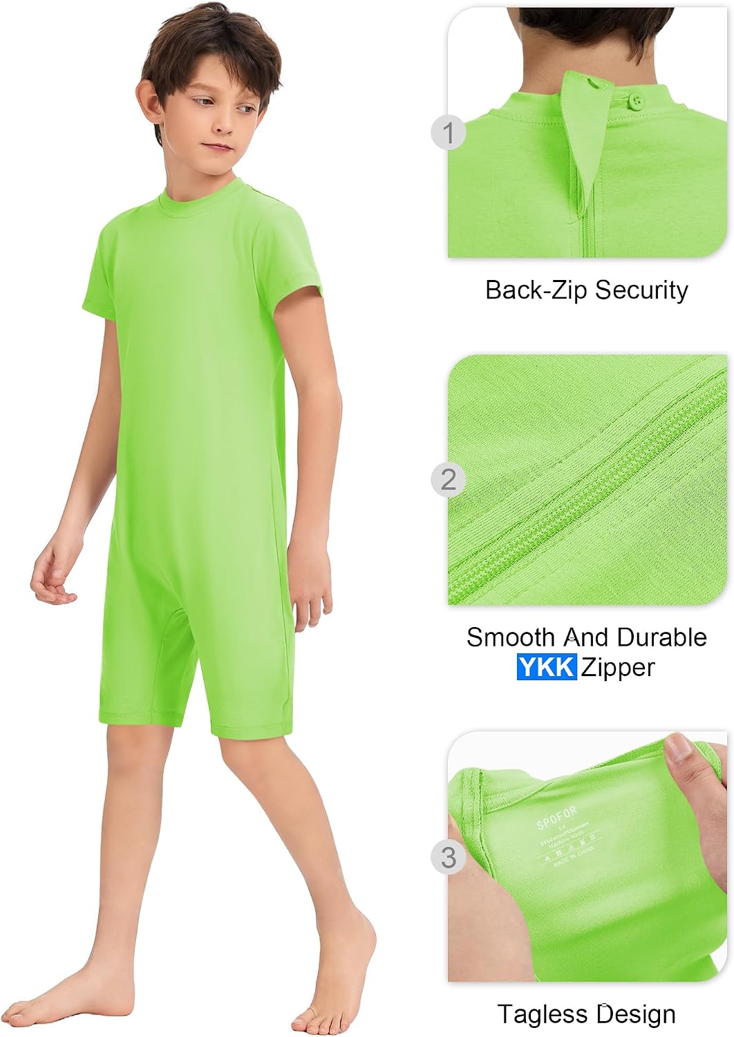 Kids Special Needs Adaptive Clothing for Autism Adaptive Anti-Strip Romper