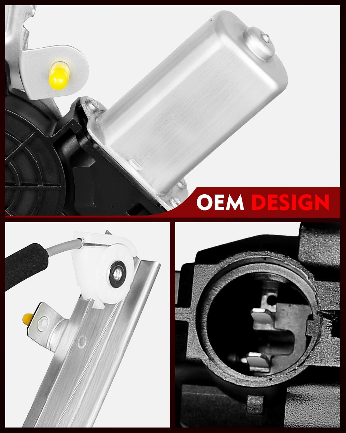 Front Left Driver Side Power Window Regulator with Motor for:-Hyundai Accent Gls 2012-2015, Accent Gs 2012-2013, Accent Se 2012-2013 16-17, Accent Sport 2016-2017 2 Pins Replace# 82403-0U010