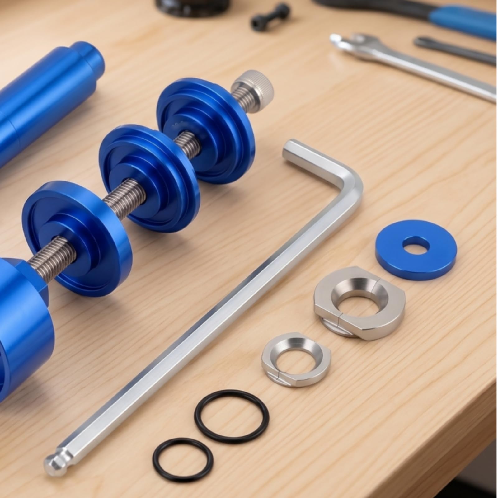 Kit Installatore Movimento Centrale per Bicicletta con Corpo in Alluminio Filettata in Acciaio Manico Zigrinato per Presa Sicura Adatto per