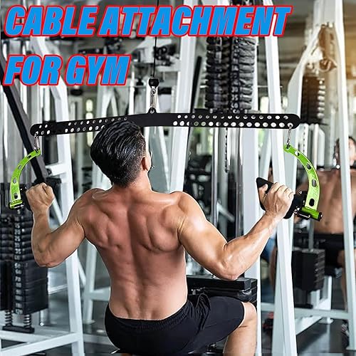 Miniatura 3 de KORIKAHM Barra desplegable LAT de agarre múltiple para gimnasio en casa, placa esparcidora, accesorios de extracción LAT para máquina de cables del