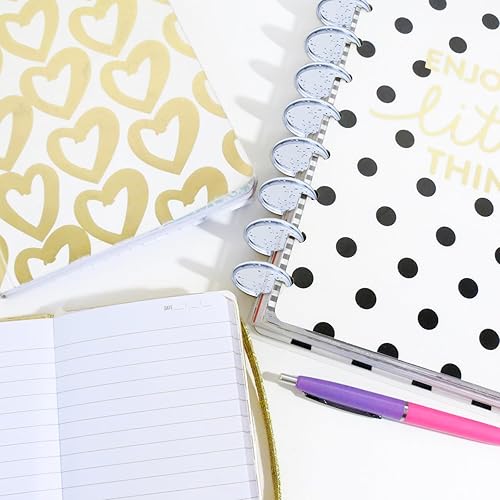 Miniatura 10 de 50 unidades de discos de expansión cuadernos de planificación discos de expansión de libros para planificadores de cuadernos transparentes con