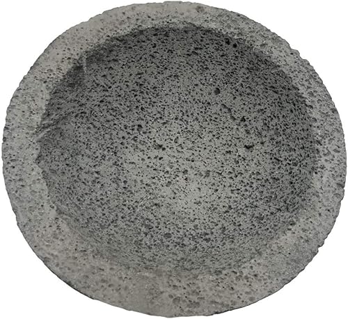 Miniatura 4 de Hecho en México Genuino Mexicano Manual Guacamole Salsa Maker Volcánica Piedra de lava Molcajete/Tejolote Mortero y Maja Hierbas Especias Granos 8"