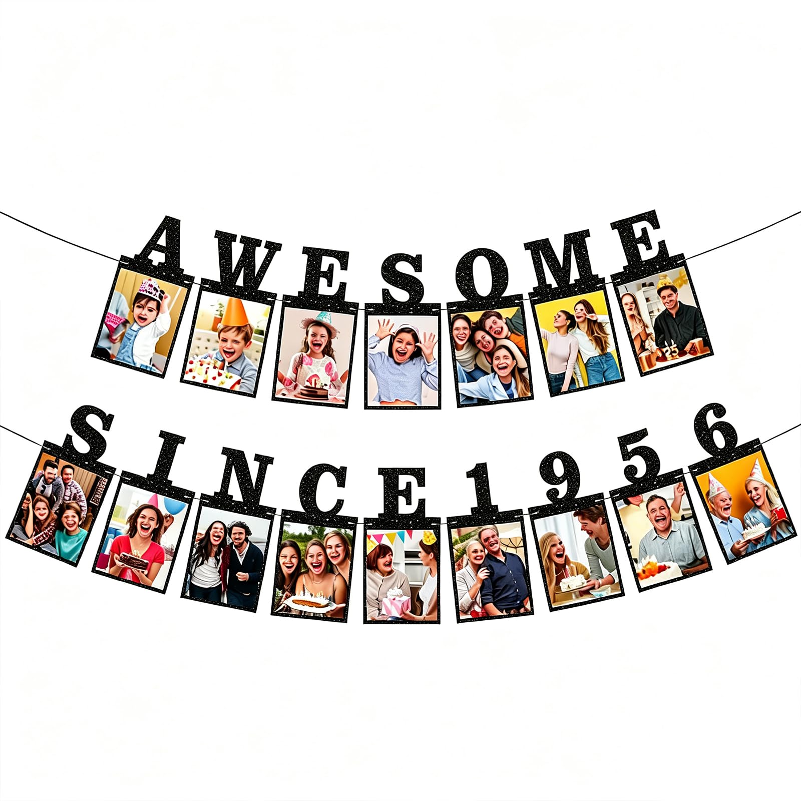 Daxiangsheng 70th Birthday "Awesome Since 1956" Photo Banner, Black