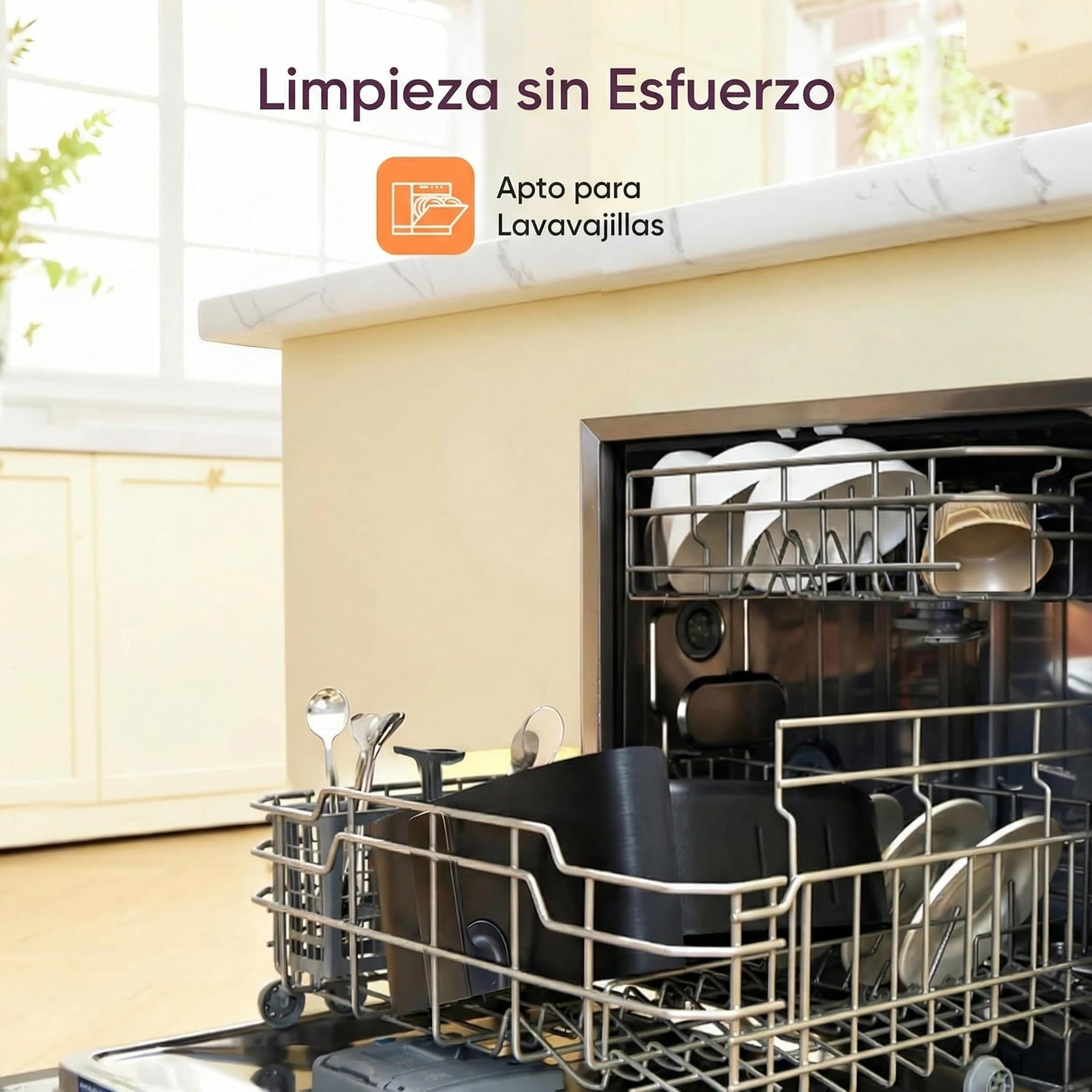 Freidora de Aire sin Aceite de 6 L, Air Fryer Caliente, 8 Programas, Pantalla Digital, Temperatura Ajustable 80-200°C, Temporizador 60 min, Fácil de Limpiar (6 L)