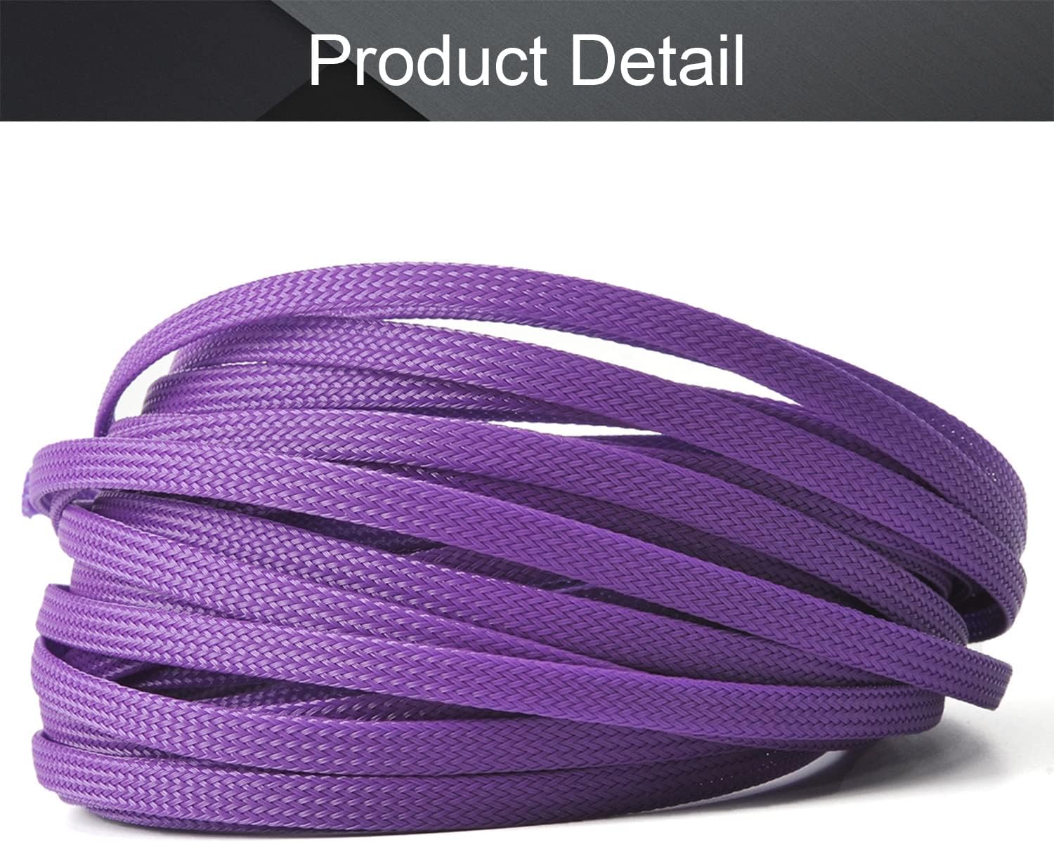 Othmro 10m/32.8ft PET Expandable Braid Cable Sleeving Flexible Wire Mesh Sleeve Purple : Electronics