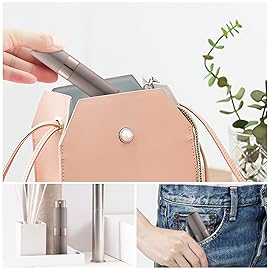 LISAPACK 8ML Atomizer Perfume Spray Bottle for Travel, Empty Refillable Cologne Dispenser, Portable Sprayer (Brown)