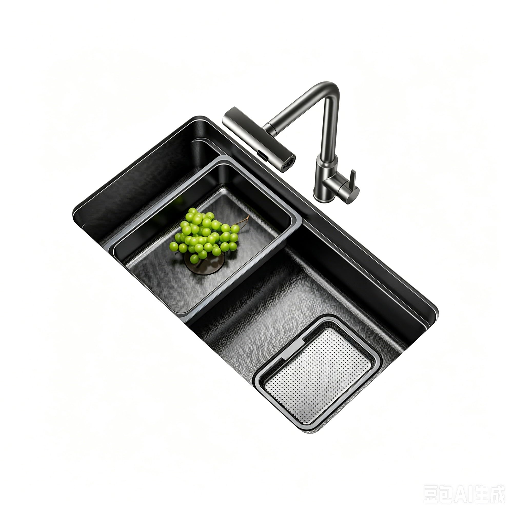 Bomdog One Color Sc Stainless Steel Single-Bowl Sink, 5Mm Thick, With Drain Assembly, For Washing Dishes Vegetables(70Cm)