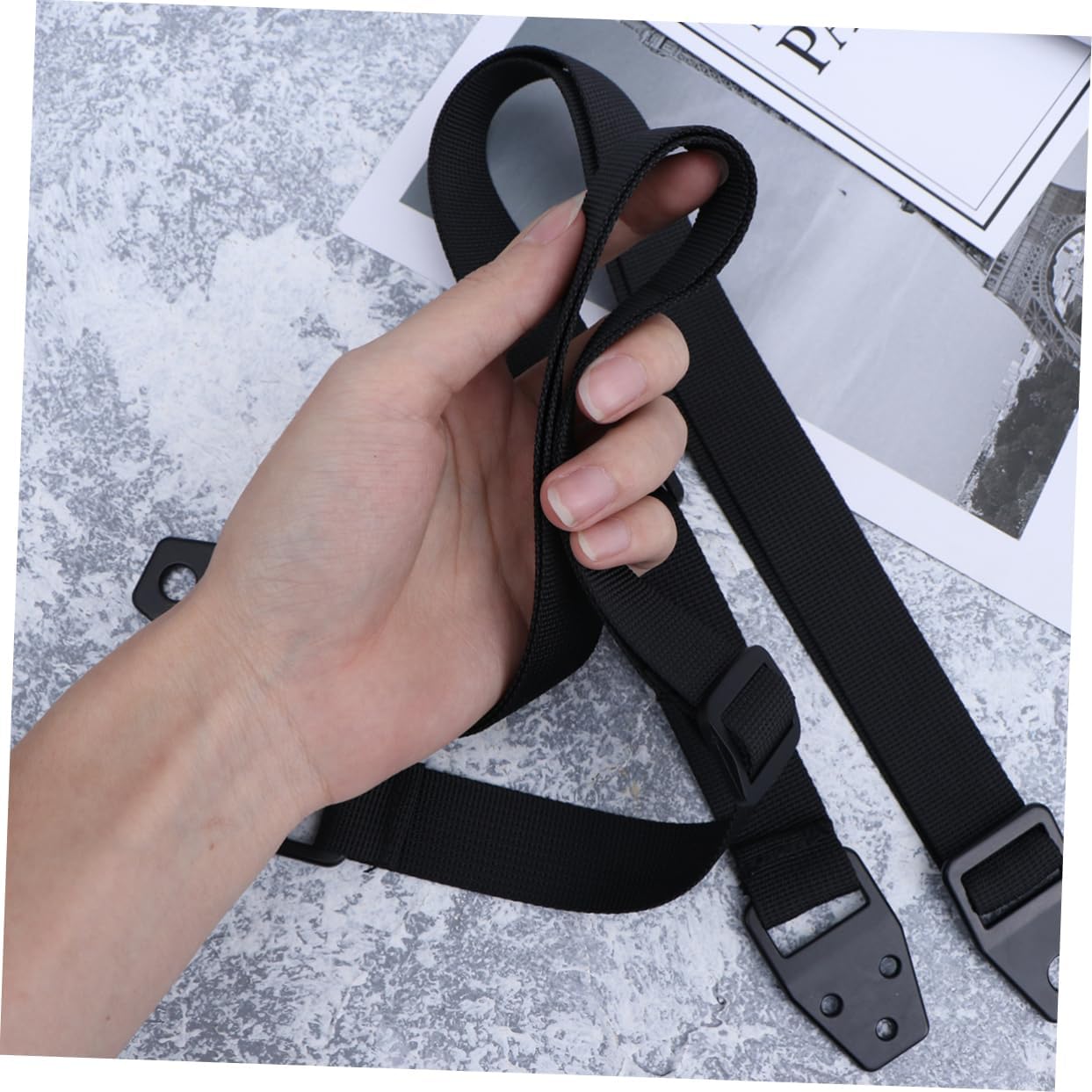 HANABASS 2pcs Furniture Anti-Tip Safety Straps for Baby Proofing Adjustable TV Anchor Straps Secure Dresser and Bookcase Protection No-Drill Installation Suitable for Home Use