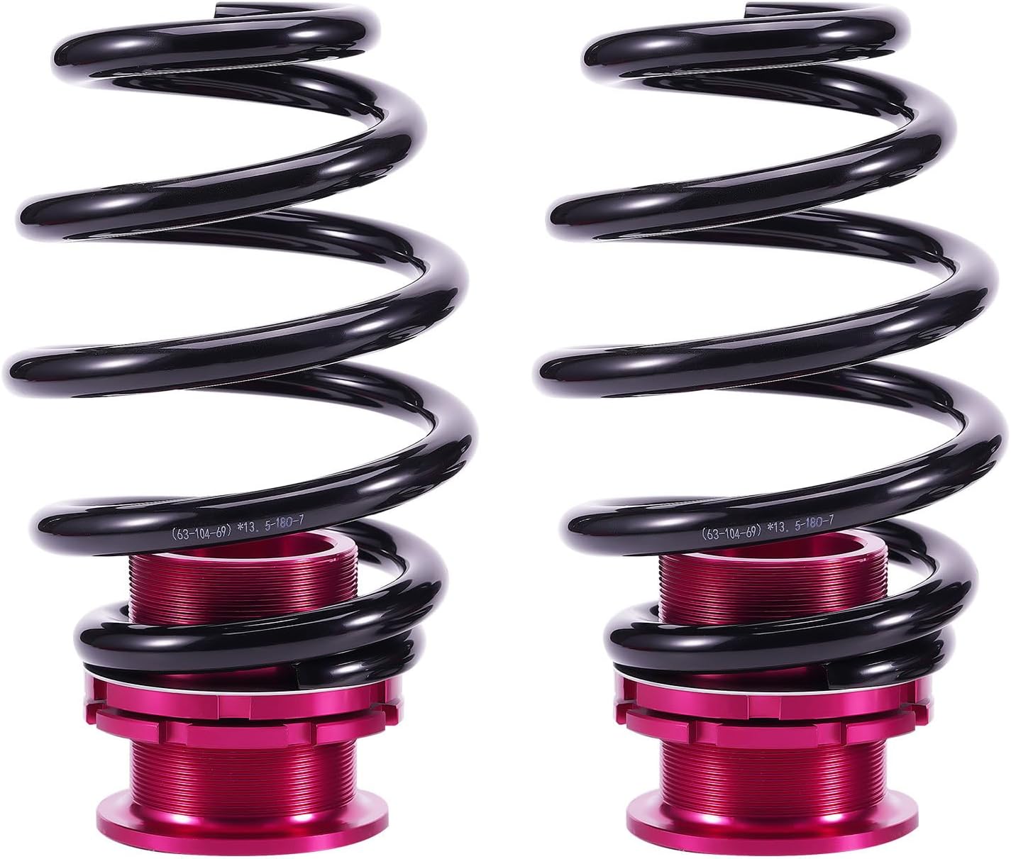 maXpeedingrods 2Pcs Rear Coilovers for BMW E46 1998-2007, 24 Levels Damper Adjustable Coilovers Suspension Kit, Height Adjustable Shock Absorber Struts, Lowering Kit Red